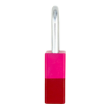 A1106PCPNK-RED - Dual Powder Coated Pink & Red Aluminum Safety Padlock