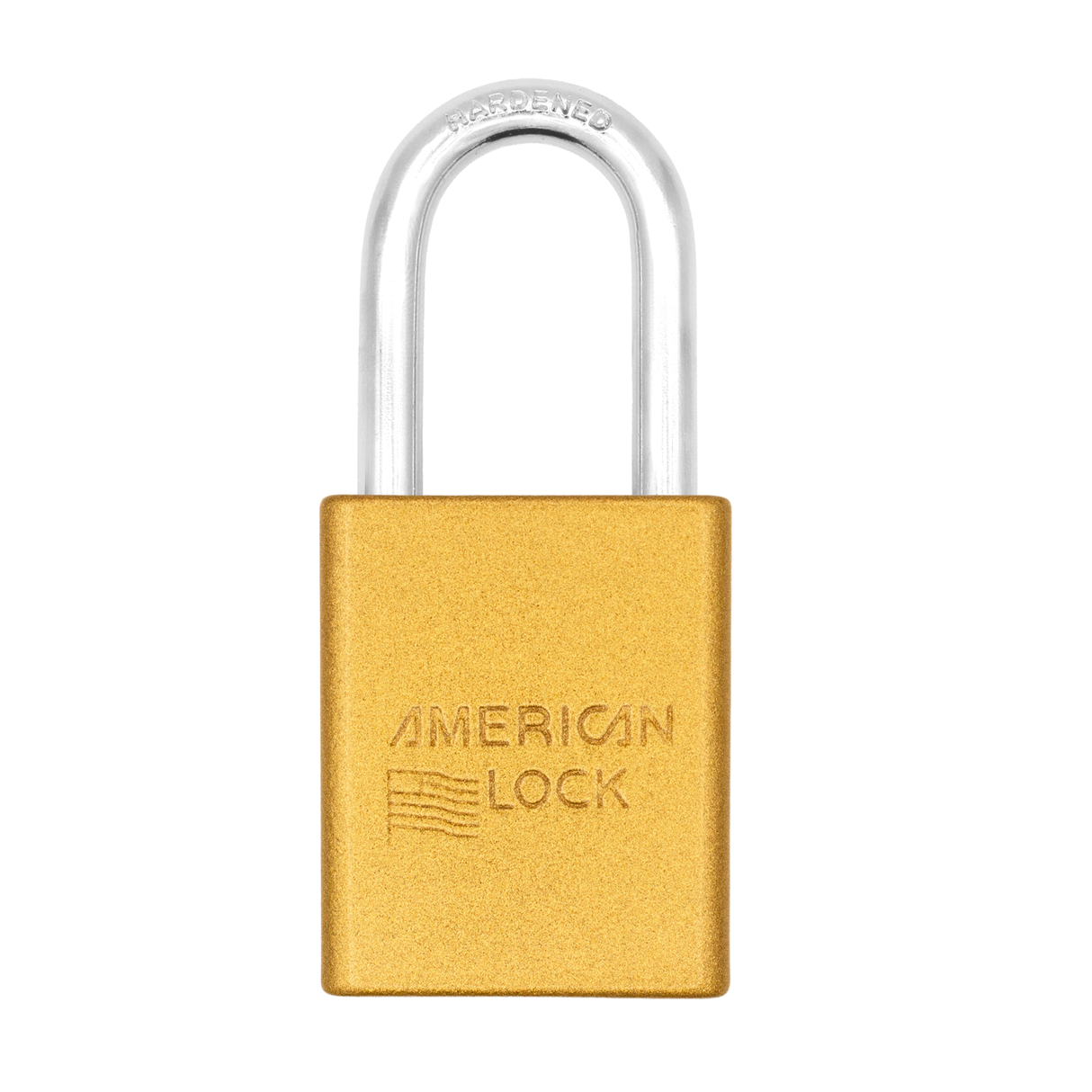 American Lock A1106PCGLD  - Powder Coated Gold Aluminum Safety LOTO Padlock, 1-1/2" Wide with 1-1/2" Tall Shackle