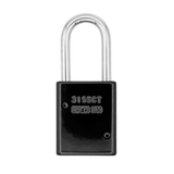 American Lock A1106PCBLK - Powder Coated Black Aluminum Safety LOTO Padlock, 1-1/2" Wide with 1-1/2" Tall Shackle