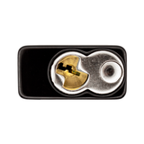 American Lock A1106PCBLK - Powder Coated Black Aluminum Safety LOTO Padlock, 1-1/2" Wide with 1-1/2" Tall Shackle