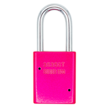 American Lock A1106PCNPNK - Powder Coated Neon Pink Aluminum Safety LOTO Padlock, 1-1/2" Wide with 1-1/2" Tall Shackle