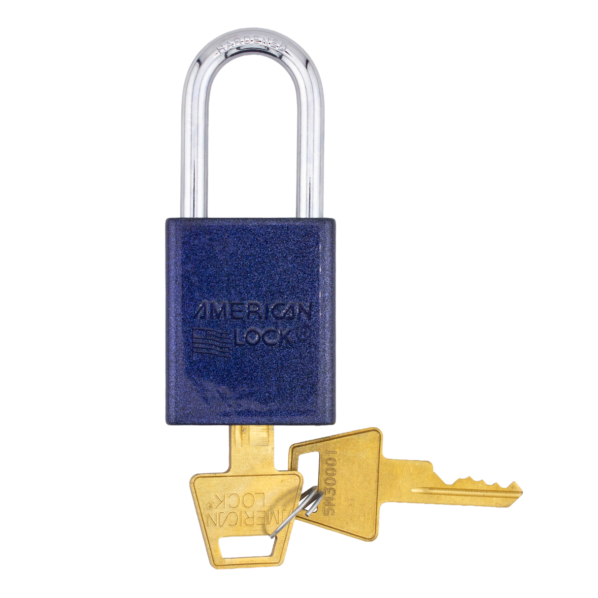 American Lock A1106PCNVY - Powder Coated Blue Cosmos Aluminum Safety LOTO Padlock, 1-1/2" Wide with 1-1/2" Tall Shackle