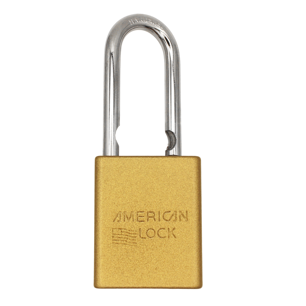 American Lock A1106PCGLD  - Powder Coated Gold Aluminum Safety LOTO Padlock, 1-1/2" Wide with 1-1/2" Tall Shackle
