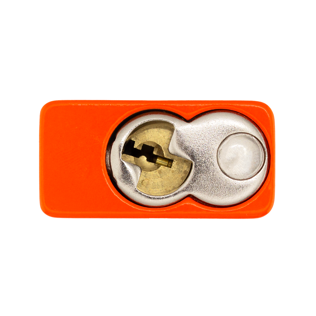 American Lock A1106PCNORJ - Powder Coated Neon Orange Aluminum Safety Padlock
