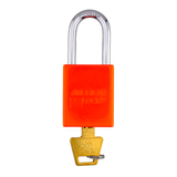 American Lock A1106PCNORJ - Powder Coated Neon Orange Aluminum Safety Padlock