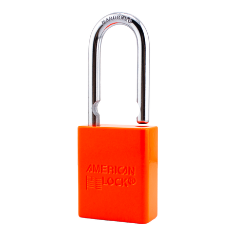 American Lock A1106PCNORJ - Powder Coated Neon Orange Aluminum Safety Padlock