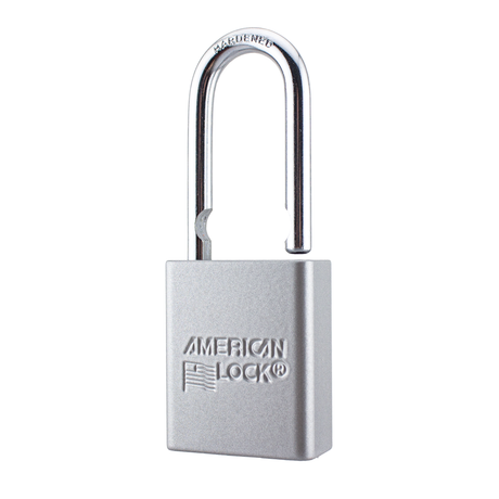 American Lock A1106PCSLV - Powder Coated Silver Aluminum Safety Padlock