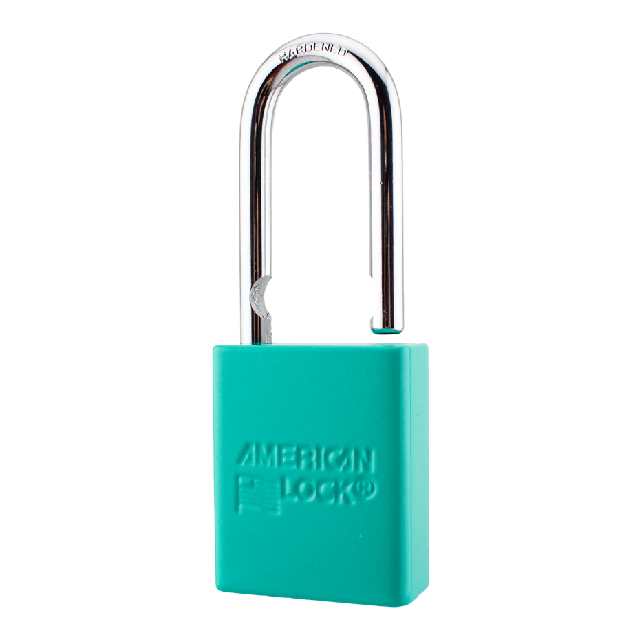 American Lock A1106PCTUQ - Powder Coated Turquoise Aluminum Safety Padlock