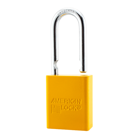 American Lock A1106PCYLW - Powder Coated Yellow Aluminum Safety Padlock