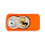 A1107PCBGRP-NORJ - Dual Powder Coated Black Grip & Neon Orange Aluminum Safety Padlock