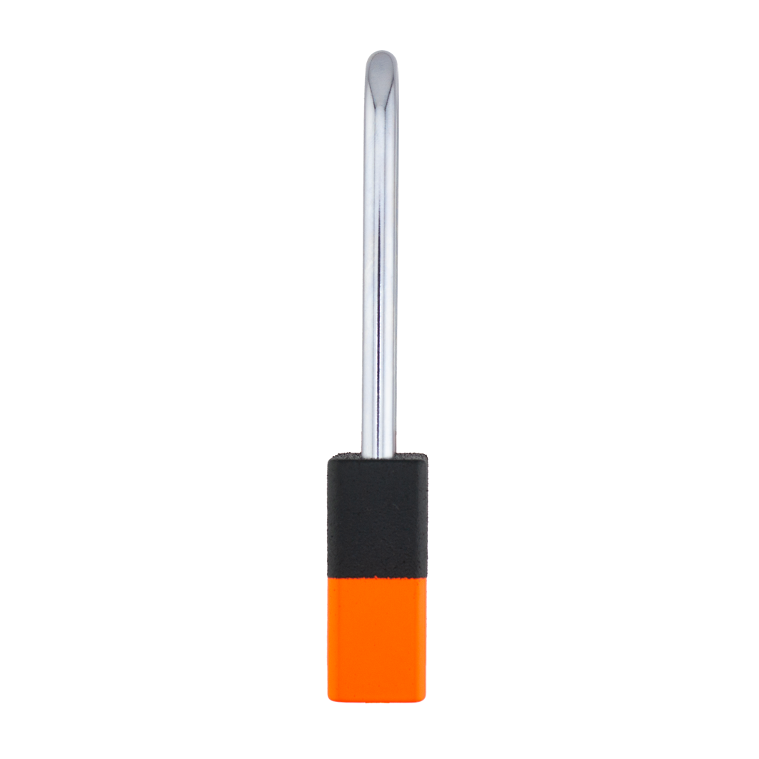 A1107PCBGRP-NORJ - Dual Powder Coated Black Grip & Neon Orange Aluminum Safety Padlock