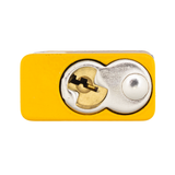 A1107PCBGRP-YLW - Dual Color Powder Coated Black Grip & Yellow Aluminum Safety Padlock