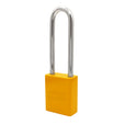 American Lock A1107PCYLW - Powder Coated Yellow Aluminum Safety LOTO Padlock, 1-1/2" Wide with 3" Tall Shackle
