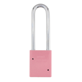 American Lock A1107PCBGM - Powder Coated Bubblegum Aluminum Safety LOTO Padlock, 1-1/2" Wide with 3" Tall Shackle