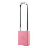 American Lock A1107PCBGM - Powder Coated Bubblegum Aluminum Safety LOTO Padlock, 1-1/2" Wide with 3" Tall Shackle