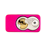 A1107PCBGRP-NPNK - Dual Color Powder Coated Black Grip & Neon Pink Aluminum Safety Padlock
