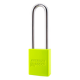 American Lock A1107PCKLM - Powder Coated Keylime Aluminum Safety LOTO Padlock, 1-1/2" Wide with 3" Tall Shackle