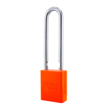 American Lock A1107PCNORJ - Powder Coated Neon Orange Aluminum Safety LOTO Padlock, 1-1/2" Wide with 3" Tall Shackle