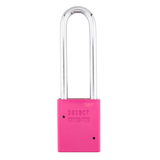 American Lock A1107PCPNK - Powder Coated Pink Aluminum Safety LOTO Padlock, 1-1/2" Wide with 3" Tall Shackle