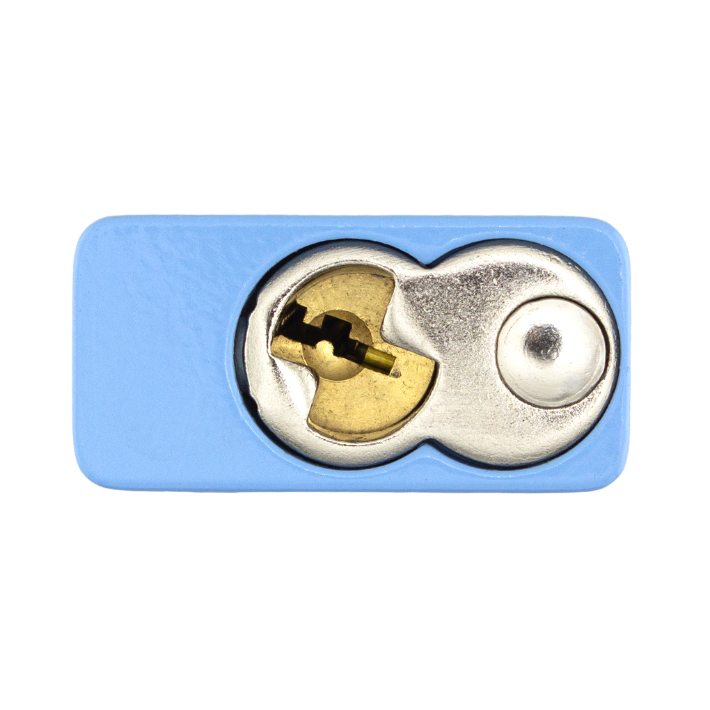 American Lock A1107PCSKY - Powder Coated Sky Aluminum Safety LOTO Padlock, 1-1/2" Wide with 3" Tall Shackle