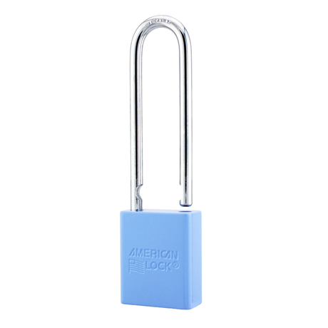 American Lock A1107PCSKY - Powder Coated Sky Aluminum Safety LOTO Padlock, 1-1/2" Wide with 3" Tall Shackle