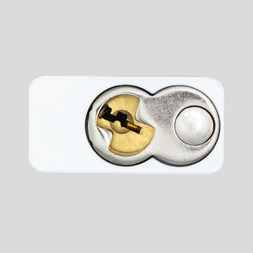 American Lock A1107PCWHT - Powder Coated White Aluminum Safety LOTO Padlock, 1-1/2" Wide with 3" Tall Shackle