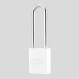 American Lock A1107PCWHT - Powder Coated White Aluminum Safety LOTO Padlock, 1-1/2" Wide with 3" Tall Shackle