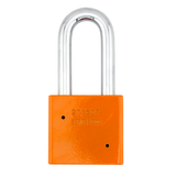 American Lock A1306PCORJ 2" Powder Coated Orange Solid Aluminum Rekeyable Padlock with 2" Shackle