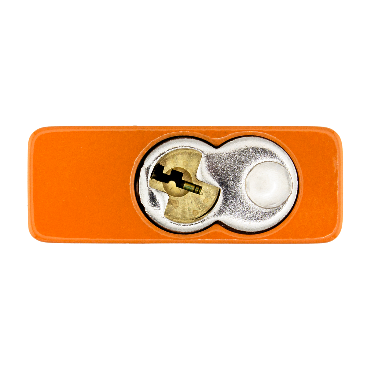 American Lock A1306PCORJ 2" Powder Coated Orange Solid Aluminum Rekeyable Padlock with 2" Shackle