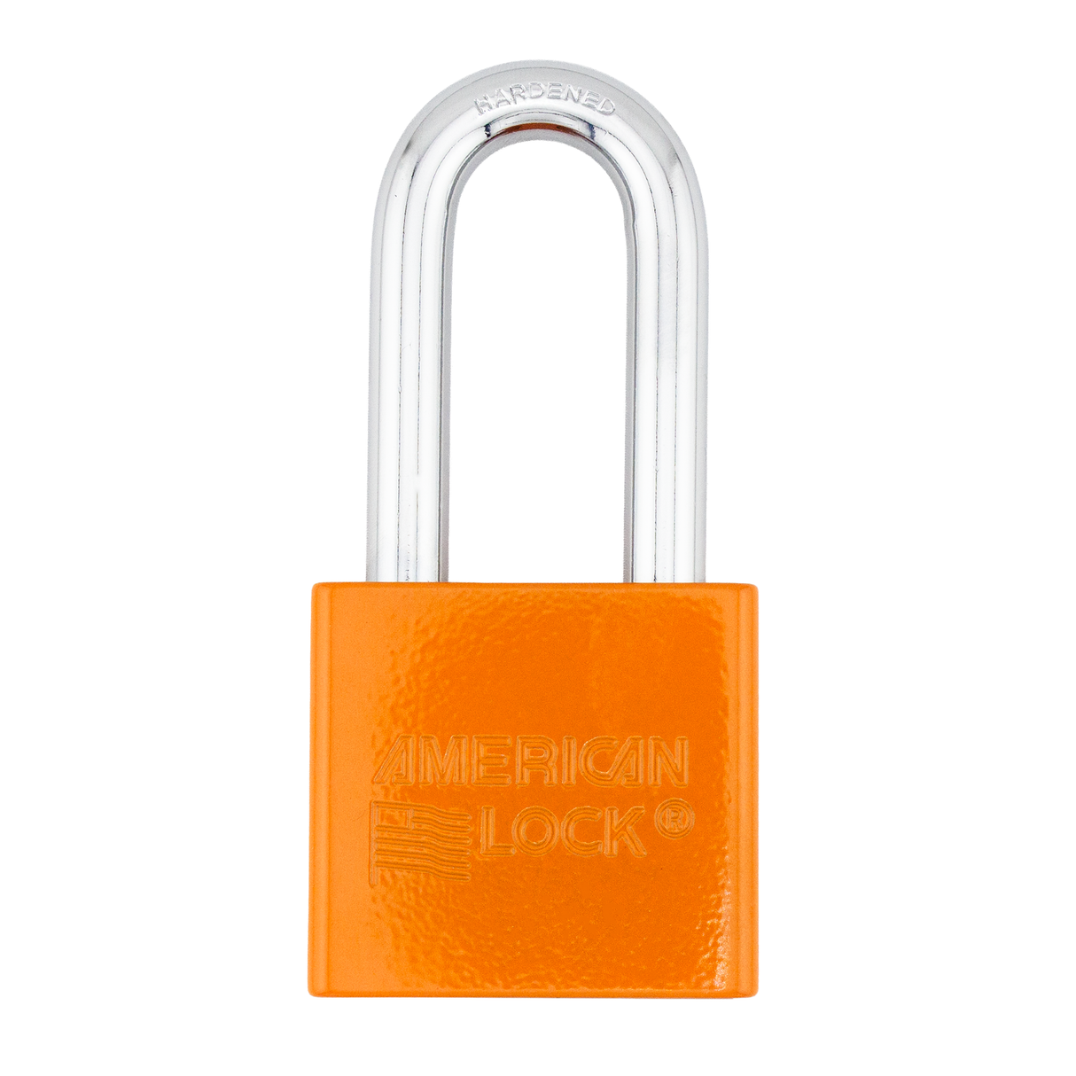 American Lock A1306PCORJ 2" Powder Coated Orange Solid Aluminum Rekeyable Padlock with 2" Shackle