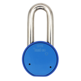 American Lock A700 Powder Coated Blue Solid Steel Rekeyable Padlock, Chrome Plated 2-1/2" Wide