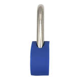 American Lock A700 Powder Coated Blue Solid Steel Rekeyable Padlock, Chrome Plated 2-1/2" Wide