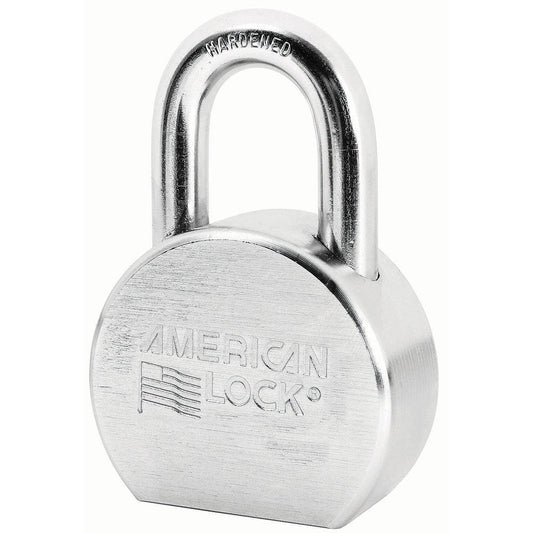American Lock A700 Solid Steel Rekeyable Padlock, Chrome Plated 2-1/2in (64mm) Wide-Keyed-American Lock-Keyed Different-A700