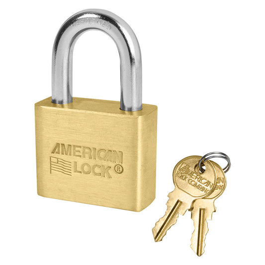 American Lock AL50 Solid Brass Blade Tumbler Padlock 1-3/4in (44mm) Wide-Keyed-American Lock-Keyed Different-AL50