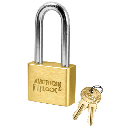 American Lock AL51 1-3/4in (44mm) Solid Brass Blade Tumbler Padlock with 2in (51mm) Shackle-Keyed-American Lock-Keyed Different-AL51