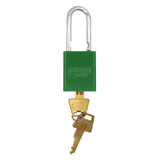 American Lock A1106PCGRN - Powder Coated Green Aluminum Safety LOTO Padlock, 1-1/2" Wide with 1-1/2" Tall Shackle