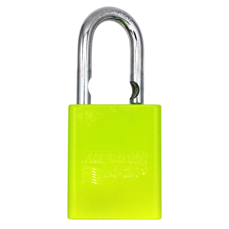 American Lock A1105PCKLM - Powder Coated Keylime Aluminum Safety LOTO Padlock, 1-1/2" Wide with 1" Tall Shackle