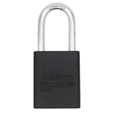 American Lock A1106PCBGRP - Powder Coated Black Grip Aluminum Safety LOTO Padlock, 1-1/2" Wide with 1-1/2" Tall Shackle