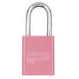American Lock A1106PCBGM - Powder Coated Bubblegum Aluminum Safety LOTO Padlock, 1-1/2" Wide with 1-1/2" Tall Shackle