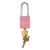 American Lock A1106PCBGM - Powder Coated Bubblegum Aluminum Safety LOTO Padlock, 1-1/2" Wide with 1-1/2" Tall Shackle