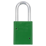 American Lock A1106PCGRN - Powder Coated Green Aluminum Safety LOTO Padlock, 1-1/2" Wide with 1-1/2" Tall Shackle