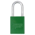 American Lock A1106PCGRN - Powder Coated Green Aluminum Safety LOTO Padlock, 1-1/2" Wide with 1-1/2" Tall Shackle
