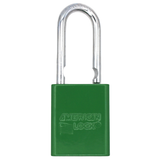 American Lock A1106PCGRN - Powder Coated Green Aluminum Safety LOTO Padlock, 1-1/2" Wide with 1-1/2" Tall Shackle
