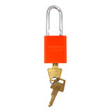 American Lock A1106PCNORJ - Powder Coated Neon Orange Aluminum Safety LOTO Padlock, 1-1/2" Wide with 1-1/2" Tall Shackle