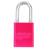 American Lock A1106PCNPNK - Powder Coated Neon Pink Aluminum Safety LOTO Padlock, 1-1/2" Wide with 1-1/2" Tall Shackle