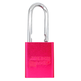 American Lock A1106PCNPNK - Powder Coated Neon Pink Aluminum Safety LOTO Padlock, 1-1/2" Wide with 1-1/2" Tall Shackle