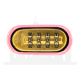 Master Lock 176 Powder Coated Bubblegum Resettable Combination Brass Padlock