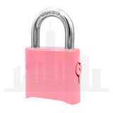 Master Lock 176 Powder Coated Bubblegum Resettable Combination Brass Padlock