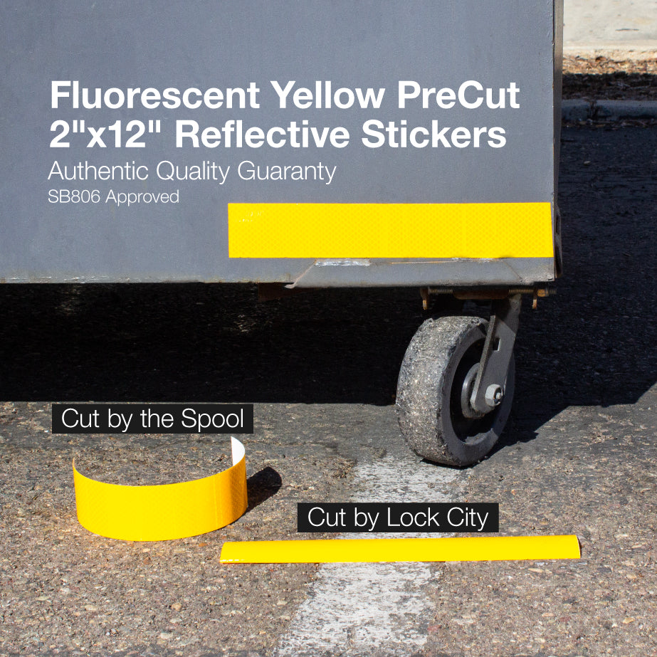 SB806 CA Fluorescent Yellow Ready-to-Apply Reflective Stickers