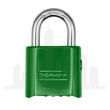 Master Lock 176 Powder Coated Green Resettable Combination Brass Padlock